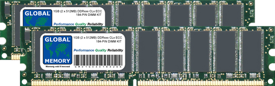1GB (2 x 512MB) DDR 266/333/400MHz 184-PIN ECC DIMM (UDIMM) MEMORY RAM KIT FOR DELL SERVERS/WORKSTATIONS